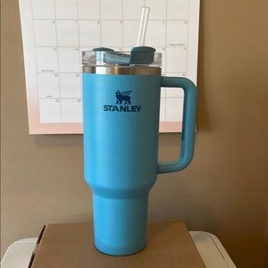 Stanley Blue Tumbler with Straw